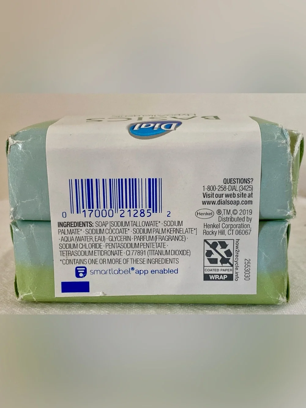 Dial Basics Hypoallergenic Bar Soap, 3.2 oz - 2 Pack NEW Discontinued